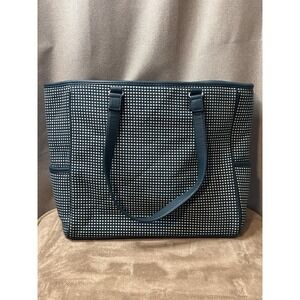 Thirty One 31 Little Dreamer Dotty Weave Purse Handbag Teal Pockets Organization